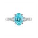 Ruif Jewelry Classic Design S925 Silver 2.64ct Lab Paraiba Ring Wedding Bands