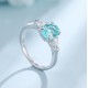 Ruif Jewelry Classic Design S925 Silver 2.64ct Lab Paraiba Ring Wedding Bands