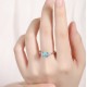 Ruif Jewelry Classic Design S925 Silver 2.64ct Lab Paraiba Ring Wedding Bands