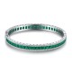 Ruif Jewelry Classic Design S925 Silver Synthetic Emerald  Lab Sapphire/Ruby Bracelet Princess Cut Gemstone Jewelry