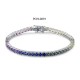 Ruif Jewelry Classic Design S925 Silver 10.2ct Lab Grown Sapphire Bracelet Rainbow Color Round Shape Gemstone Jewelry