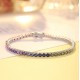 Ruif Jewelry Classic Design S925 Silver 10.2ct Lab Grown Sapphire Bracelet Rainbow Color Round Shape Gemstone Jewelry