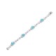 Ruif Jewelry Classic Design S925 Silver  16.72ct Lab Grown Paraiba Sapphire Bracelet Gemstone Jewelry