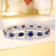 Ruif Jewelry Classic Design S925 Silver 14.603ct Lab Grown Sapphire/Ruby/Paraiba Bracelet Gemstone Jewelry