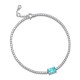 Ruif Jewelry Classic Design S925 Silver 1.51ct Lab Grown Paraiba Sapphire Bracelet Gemstone Jewelry