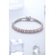 Ruif Jewelry Classic Design S925 Silver 18.62ct Pink/Yellow Color Simulated Diamond Bracelet Wedding Bands