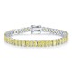 Ruif Jewelry Classic Design S925 Silver 18.62ct Yellow/White Color Simulated Diamond Bracelet Wedding Bands