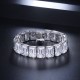 Ruif Jewelry Classic Design S925 Silver 5ctx17pcs White Color Simulated Diamond Bracelet Wedding Bands