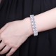 Ruif Jewelry Classic Design S925 Silver 5ctx17pcs White Color Simulated Diamond Bracelet Wedding Bands