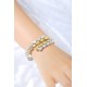 Ruif Jewelry Classic Design S925 Silver 31.6ct Yellow/White Color Simulated Diamond Cubic Zircon Bracelet Wedding Bands