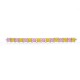 Ruif Jewelry Classic Design S925 Silver 2ctx16pcs Princess Cut Pink/Yellow Color Simulated Diamond Bracelet Wedding Bands