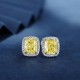 Ruif Jewelry Classic Design S925 Silver 2ctx2pcs Yellow/White Color Simulated Diamond Earrings Cubic Zircon Earrings Gemstone Jewelry