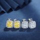 Ruif Jewelry Classic Design S925 Silver 2ctx2pcs Yellow/White Color Simulated Diamond Earrings Cubic Zircon Earrings Gemstone Jewelry