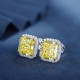 Ruif Jewelry Classic Design S925 Silver 2ctx2pcs Yellow/White Color Simulated Diamond Earrings Cubic Zircon Earrings Jewelry