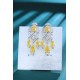 Ruif Jewelry Classic Design S925 Silver 19ct Yellow Color Simulated Diamond Earrings Cubic Zircon Earrings Gemstone Jewelry