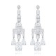 Ruif Jewelry Classic Design S925 Silver 19.2ct White Color Simulated Diamond Earrings Cubic Zircon Earrings Gemstone Jewelry