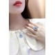 Ruif Jewelry Classic Design S925 Silver 2.0ct Simulated Diamond Pendant Necklace Light Blue Color  Gemstone Jewelry