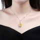 Ruif Jewelry Classic Design S925 Silver 10.0ct Simulated Diamond Pendant Necklace Yellow Color  Gemstone Jewelry