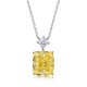 Ruif Jewelry Classic Design S925 Silver 5.0ct Simulated Diamond Pendant Necklace Pink Color  Gemstone Jewelry