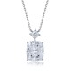 Ruif Jewelry Classic Design S925 Silver 5.0ct Simulated Diamond Pendant Necklace Pink Color  Gemstone Jewelry