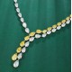 Ruif  Jewelry Classic Design S925 Silver 55.29ct White/Yellow  Simulated Diamond Pendant Necklace Gemstone Jewelry