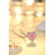 Ruif Jewelry Classic Design S925 Silver 5ct Simulated Diamond Pendant Necklace Pink Color  Gemstone Jewelry