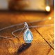 Ruif Jewelry Classic Design S925 Silver 3.0ct Simulated Diamond Pendant Necklace Light Blue Color  Gemstone Jewelry