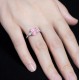 Ruif Jewelry Classic Design S925 Silver 2.0ct Pink Simulated Diamond Ring Wedding Bands