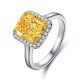 Ruif Jewelry Classic Design S925 Silver 3.0ct Pink/Yellow/White Colors Simulated Diamond Ring Cubic Zircon Ring