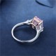 Ruif Jewelry Classic Design S925 Silver 3.0ct Pink/Yellow/White Color Simulated Diamond Ring Wedding Bands