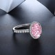 Ruif Jewelry Classic Design S925 Silver 3.0ct Pink/Yellow Colors Simulated Diamond Ring Wedding Bands