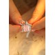 Ruif Jewelry Classic Design S925 Silver 5.0ct Pink/Yellow Colors Simulated Diamond Ring Wedding Bands