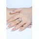 Ruif Jewelry Classic Design S925 Silver 3.0ct White Simulated Diamond Ring Cubic Zircon Ring 