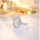 Ruif Jewelry Classic Design 18K gold 4.18ct Oval Shape White Color Simulated Diamond Ring Wedding Bands