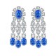 Ruif Jewelry Classic Design S925 Silver 13.13ct Lab Grown Cobalt Spinel  Earrings Gemstone Jewelry Party Gift