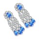 Ruif Jewelry Classic Design S925 Silver 13.13ct Lab Grown Cobalt Spinel  Earrings Gemstone Jewelry Party Gift