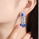 Ruif Jewelry Classic Design S925 Silver 13.13ct Lab Grown Cobalt Spinel  Earrings Gemstone Jewelry Party Gift