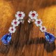 Ruif Jewelry Classic Design S925 Silver 7.2ct Lab Grown Cobalt Spinel  Earrings Gemstone Jewelry Party Gift