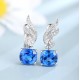 Ruif Jewelry Classic Design S925 Silver 6.25ct Lab Grown Cobalt Spinel  Earrings Gemstone Jewelry Party Gift