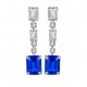 Ruif Jewelry Classic Design S925 Silver 6.03ct Lab Grown Cobalt Spinel  Earrings Gemstone Jewelry Party Gift