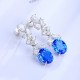 Ruif Jewelry Classic Design S925 Silver 6.712ct Lab Grown Cobalt Spinel  Earrings Gemstone Jewelry Party Gift