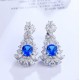 Ruif Jewelry Classic Design S925 Silver 4.5ct Lab Grown Cobalt Spinel  Earrings Gemstone Jewelry Party Gift