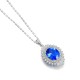 Ruif Jewelry Classic Design S925 Silver 5.97ct Lab Grown Cobalt Spinel Necklace Wedding Bands