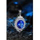 Ruif Jewelry Classic Design S925 Silver 5.97ct Lab Grown Cobalt Spinel Necklace Wedding Bands