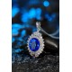 Ruif Jewelry Classic Design S925 Silver 5.97ct Lab Grown Cobalt Spinel Necklace Wedding Bands