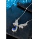 Ruif Jewelry Classic Design S925 Silver 4ct Lab Grown Cobalt Spinel Necklace Wedding Bands