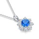 Ruif Jewelry Classic Design S925 Silver 3.5ct Lab Grown Cobalt Spinel Necklace Wedding Bands