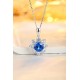 Ruif Jewelry Classic Design S925 Silver 3.5ct Lab Grown Cobalt Spinel Necklace Wedding Bands