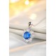 Ruif Jewelry Classic Design S925 Silver 3.5ct Lab Grown Cobalt Spinel Necklace Wedding Bands