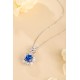 Ruif Jewelry Classic Design S925 Silver 3.11ct Lab Grown Cobalt Spinel Necklace Wedding Bands